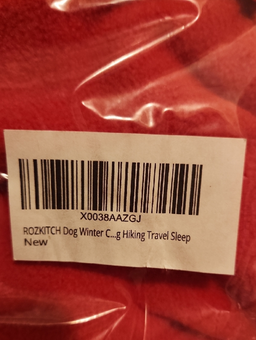 🔥Red Dog Fleece Full Zip Jacket Full Body Sleeper Fleece Red - New In Plastic - Picture 2 of 4
